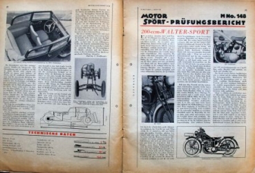 "Motor & Sport" Motor-Magazine Poessneck 1933 (7412)